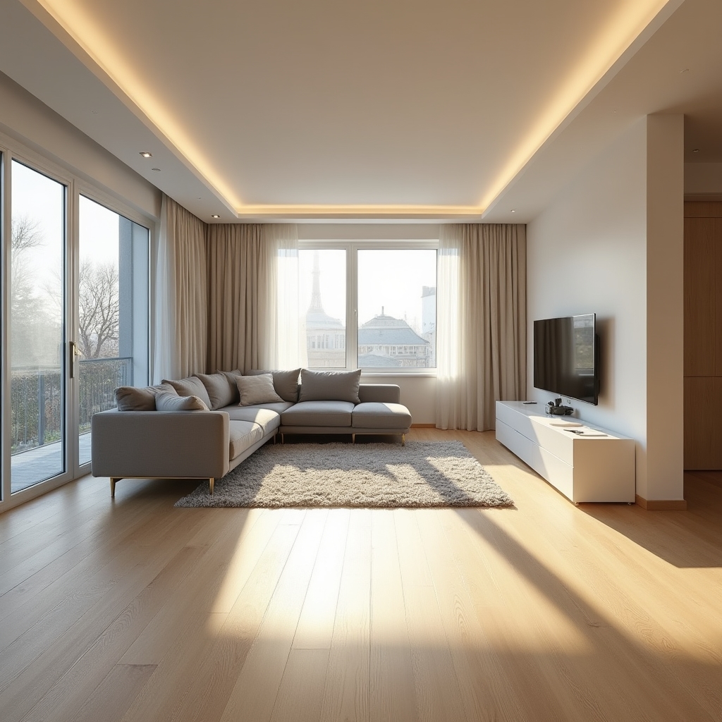 Living curat după renovare completă